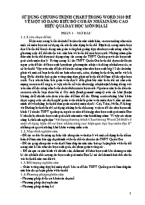 SKKN Sử dụng chương trình chart trong word 2010 để vẽ một số dạng biểu đồ cơ bản nhằm nâng cao hiệu quả dạy học môn Địa lí