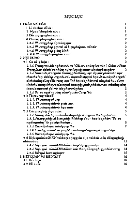 SKKN Tiếp cận văn bản "Bài ca ngất ngưởng" của Nguyễn Công Trứ từ góc độ thể loại