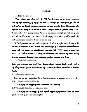 SKKN Vận dụng linh hoạt các phương pháp tổng hợp dao động điều hoà