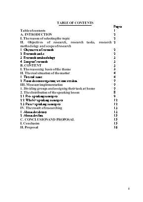 Some effective techniques to encourage the students in basic classes 11 to speaking lesson through lesson two of unit 6 in tiếng Anh 11