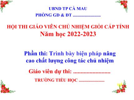 Biện pháp Hỗ trợ học sinh Lớp 5 phát triển phẩm chất