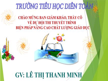 Biện pháp Rèn đọc cho học sinh khó khăn về đọc của lớp 1A trường Tiểu học Diên Toàn