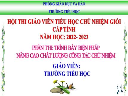 Biện pháp Rèn nề nếp học tập cho học sinh Lớp 4/2 trường Tiểu học