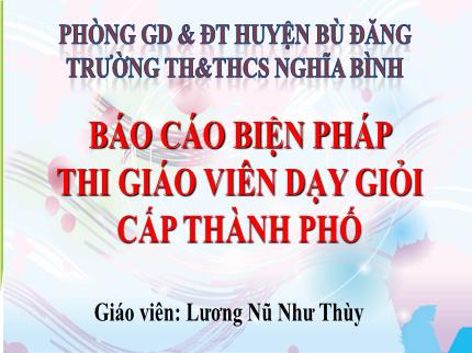 Biện pháp Tạo sự hứng thú cho học sinh Lớp 1 khi học từ ứng dụng ở môn Tiếng Việt thông qua trò chơi học tập