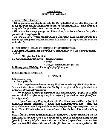 Chuyên đề Effective writing