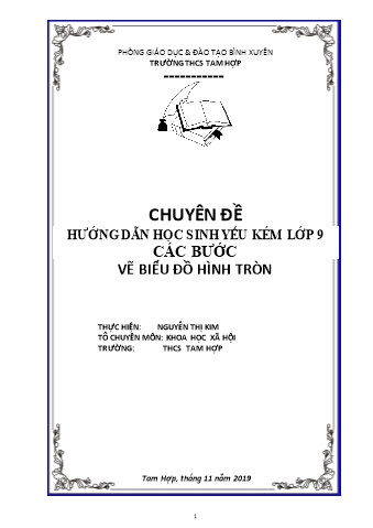 Chuyên đề Hướng dẫn học sinh yếu kém Lớp 9 các bước vẽ biểu đồ hình tròn Chuyên đề Hướng dẫn học sinh yếu kém Lớp 9 các bước vẽ biểu đồ hình tròn