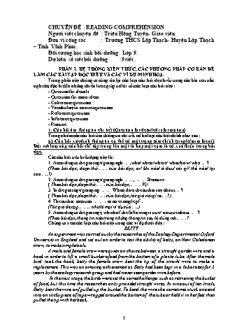 Chuyên đề Reading comprehension