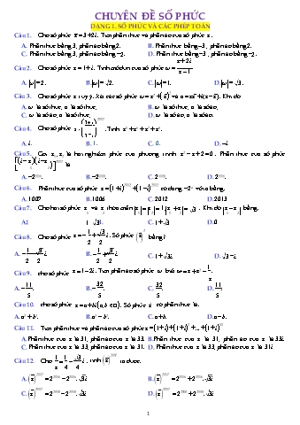 Chuyên đề Số phức