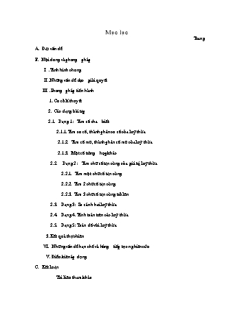 Chuyên đề Toán lũy thừa trong Q