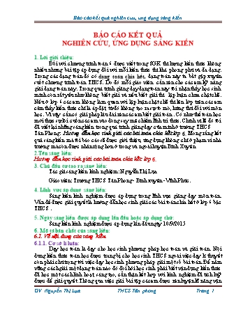Sáng kiến kinh nghiệm Hướng dẫn học sinh giải các bài toán chia hết lớp 6