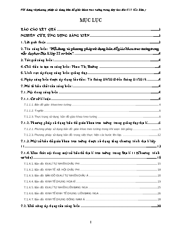 SKKN Nội dung và phương pháp sử dụng bản đồ giáo khoa treo tường trong việc dạy học Địa lí Lớp 11 cơ bản