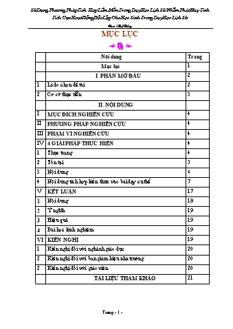 SKKN Sử dụng phương pháp tích hợp liên môn trong dạy học lịch sử nhằm phát huy tính tích cực hoạt động độc lập của học sinh trong dạy học lịch sử